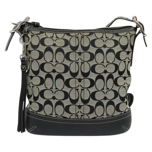 Coach Gray Canvas Shoulder Bag (Pre-Owned) - Picture 1 of 16